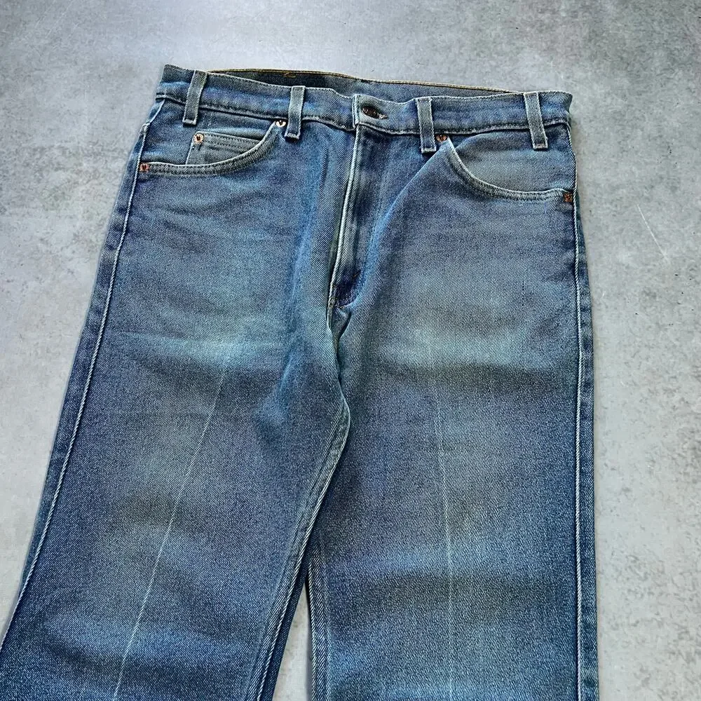 Levi's 517 Bootcut Mens 34x31 Jeans Vintage Blue USA Made 1997 Orange Tab Denim